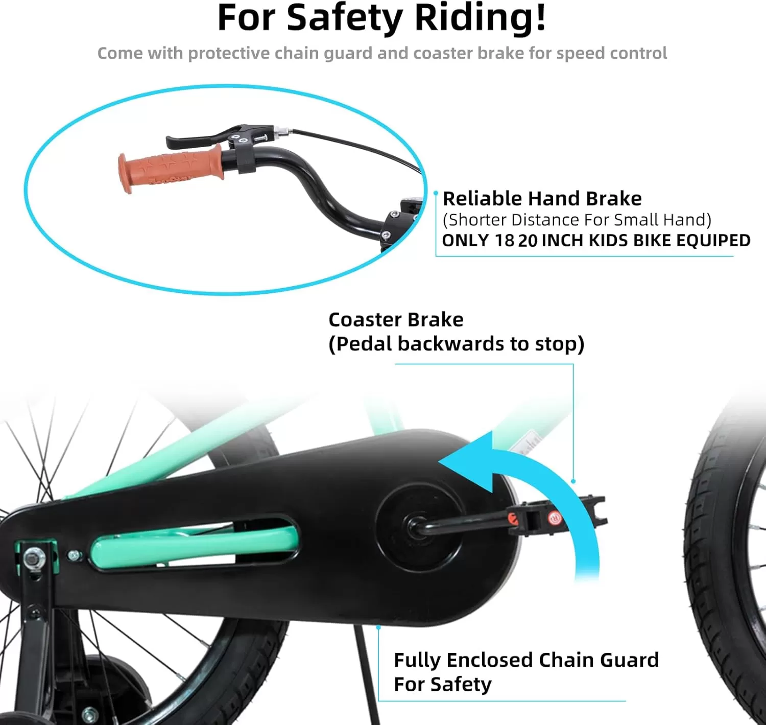 imageJOYSTAR Kids Bike for Ages 212 Years Old Boys Girls 1220 Inch BMX Style Kids Bikes with Training Wheels Children Bicycle for Kids and Toddler Multiple ColorsMint Green