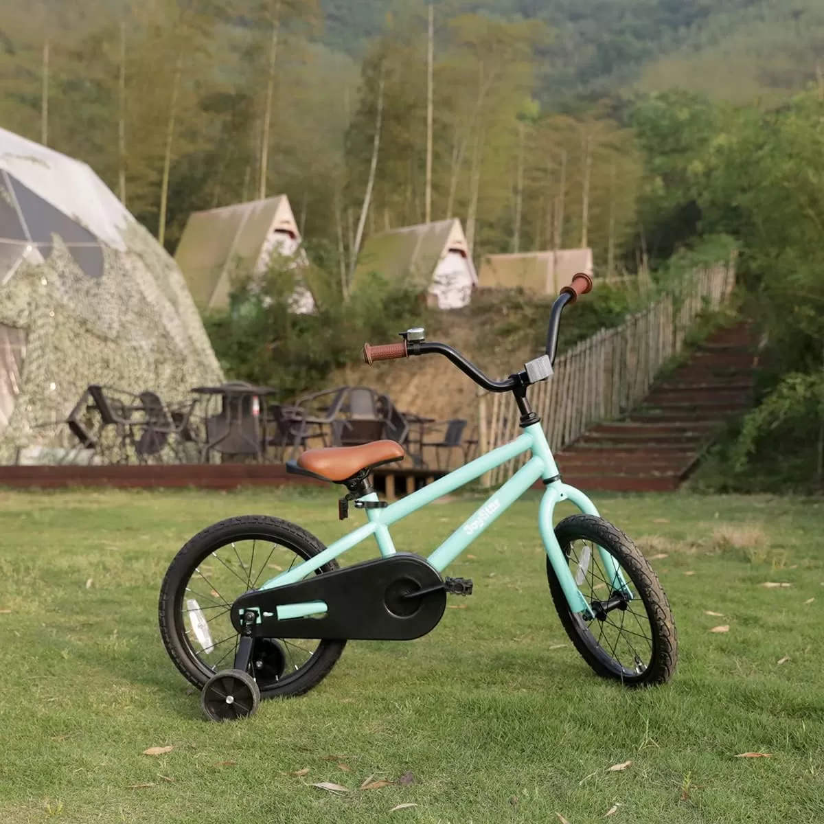 imageJOYSTAR Kids Bike for Ages 212 Years Old Boys Girls 1220 Inch BMX Style Kids Bikes with Training Wheels Children Bicycle for Kids and Toddler Multiple ColorsMint Green