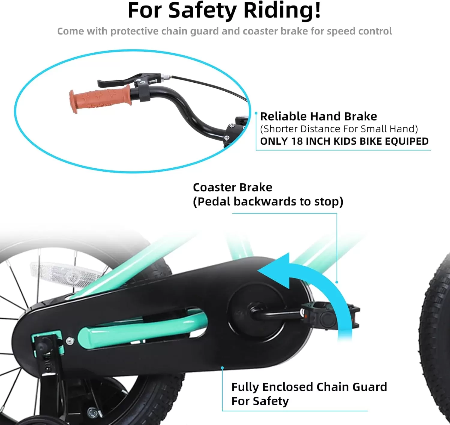 imageJOYSTAR Kids Bike for Ages 212 Years Old Boys Girls 1220 Inch BMX Style Kids Bikes with Training Wheels Children Bicycle for Kids and Toddler Multiple ColorsMint Green
