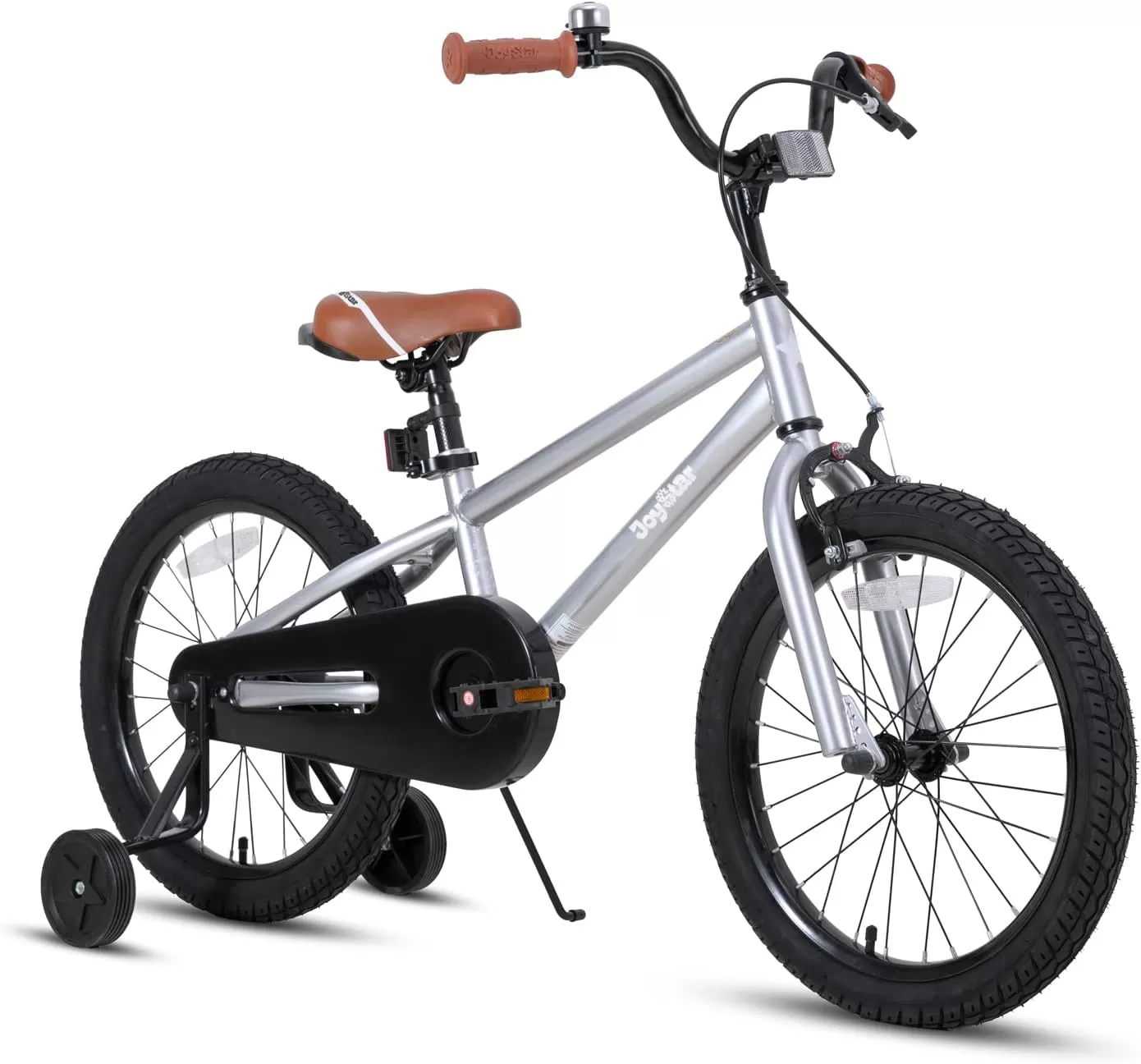 imageJOYSTAR Kids Bike for Ages 212 Years Old Boys Girls 1220 Inch BMX Style Kids Bikes with Training Wheels Children Bicycle for Kids and Toddler Multiple ColorsSilver
