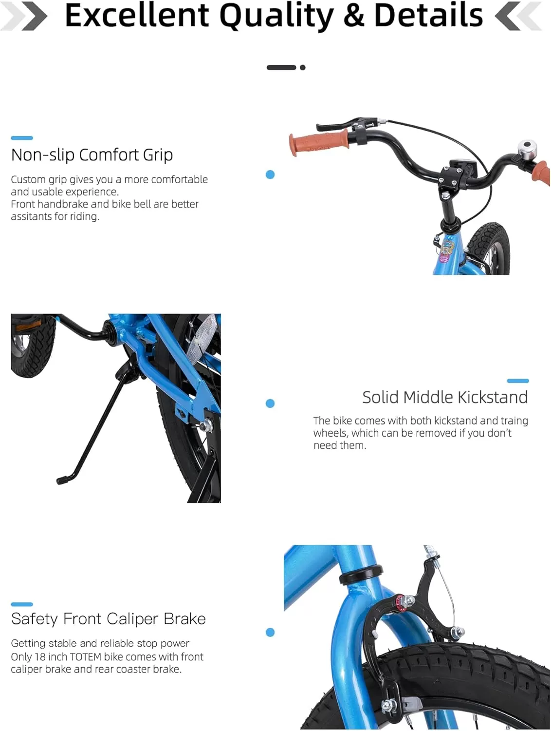 imageJOYSTAR Kids Bike for Ages 212 Years Old Boys Girls 1220 Inch BMX Style Kids Bikes with Training Wheels Children Bicycle for Kids and Toddler Multiple ColorsBlue