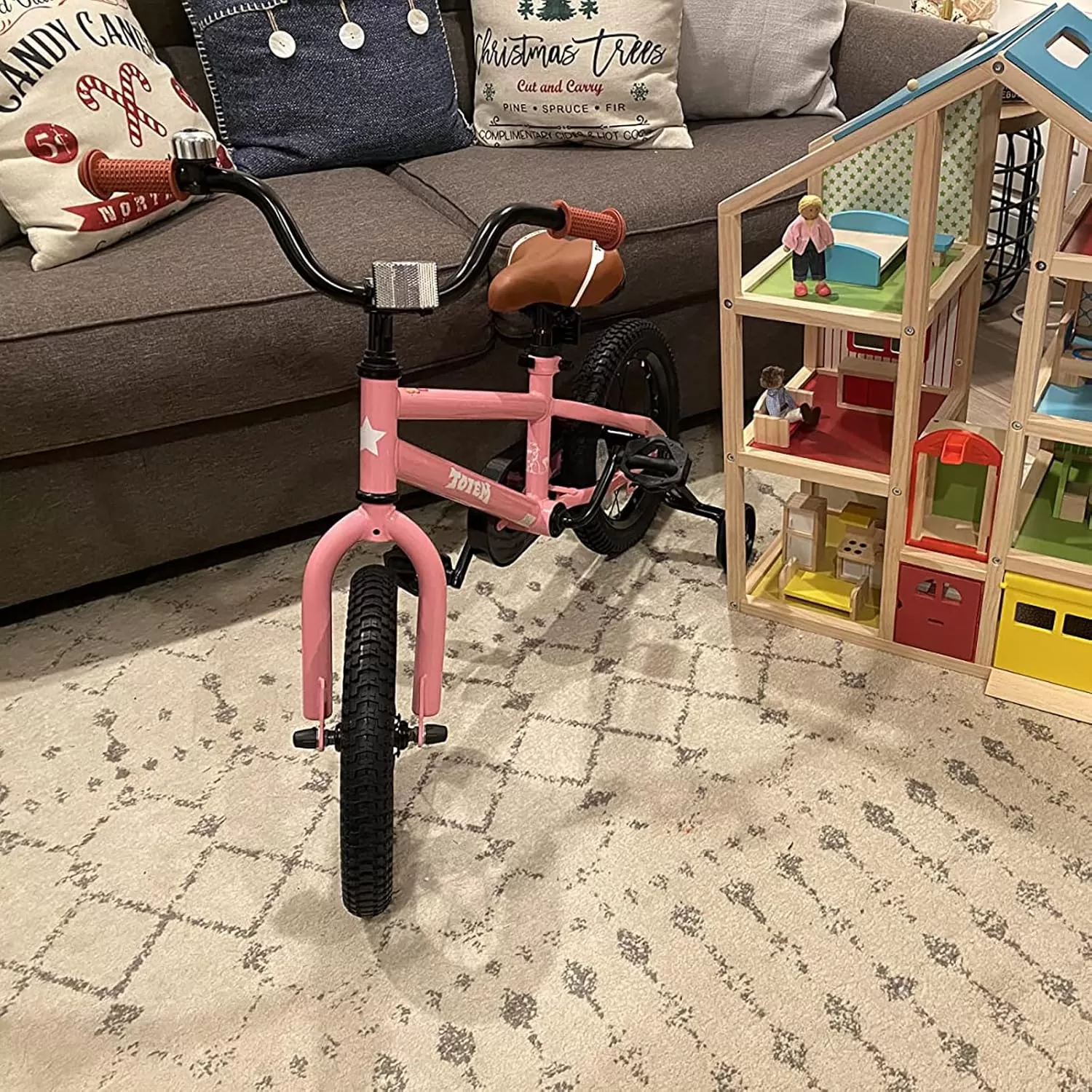 imageJOYSTAR Kids Bike for Ages 212 Years Old Boys Girls 1220 Inch BMX Style Kids Bikes with Training Wheels Children Bicycle for Kids and Toddler Multiple ColorsPink