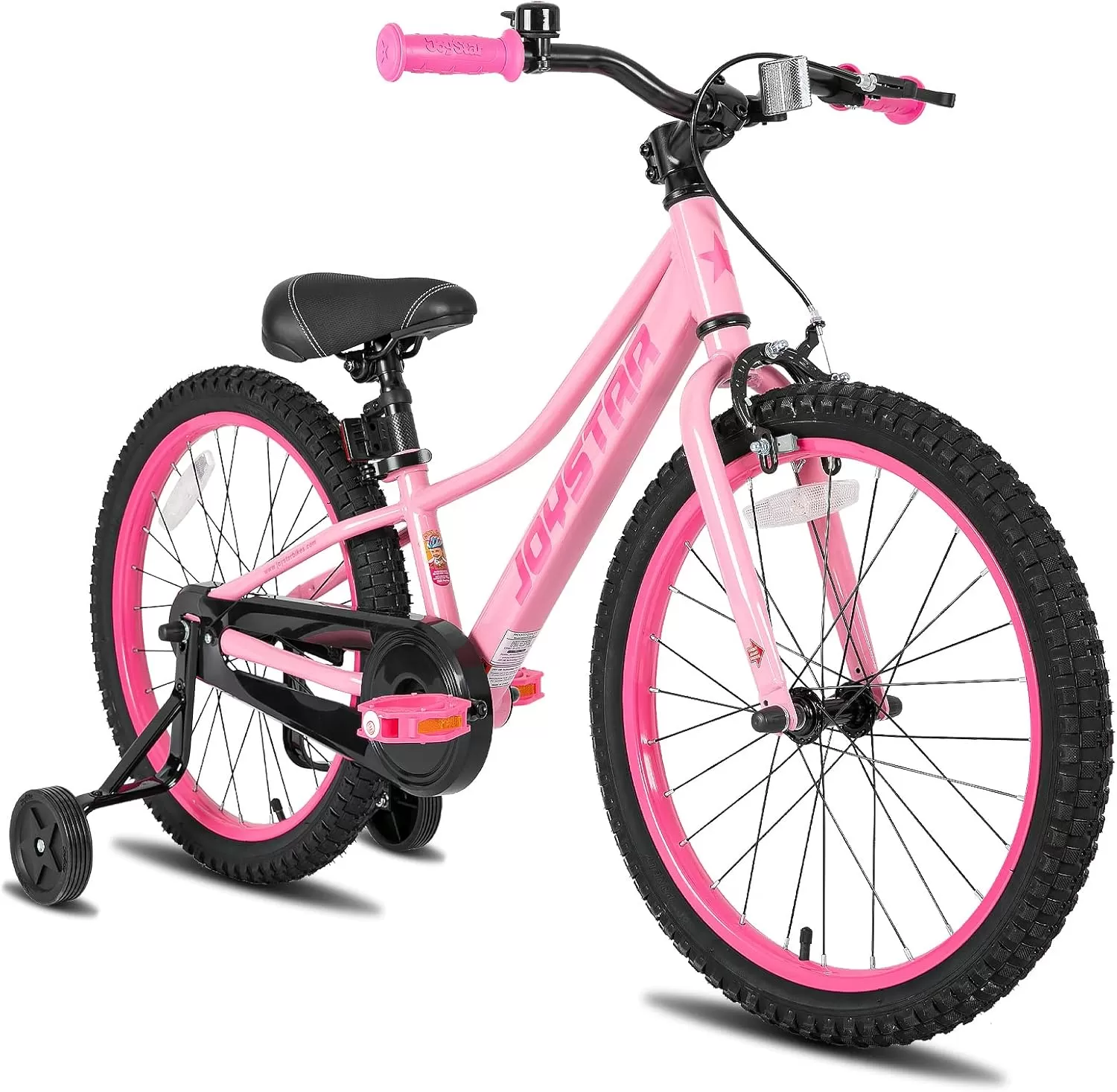 imageJOYSTAR NEO 20 Inch Kids Bike for Ages 610 Years Old Boys ampamp Girls 20 Inch Wheels Kids Mountain Bike with Training Wheels ampamp Handbrake Kids Bicycles Multiple ColorsPink