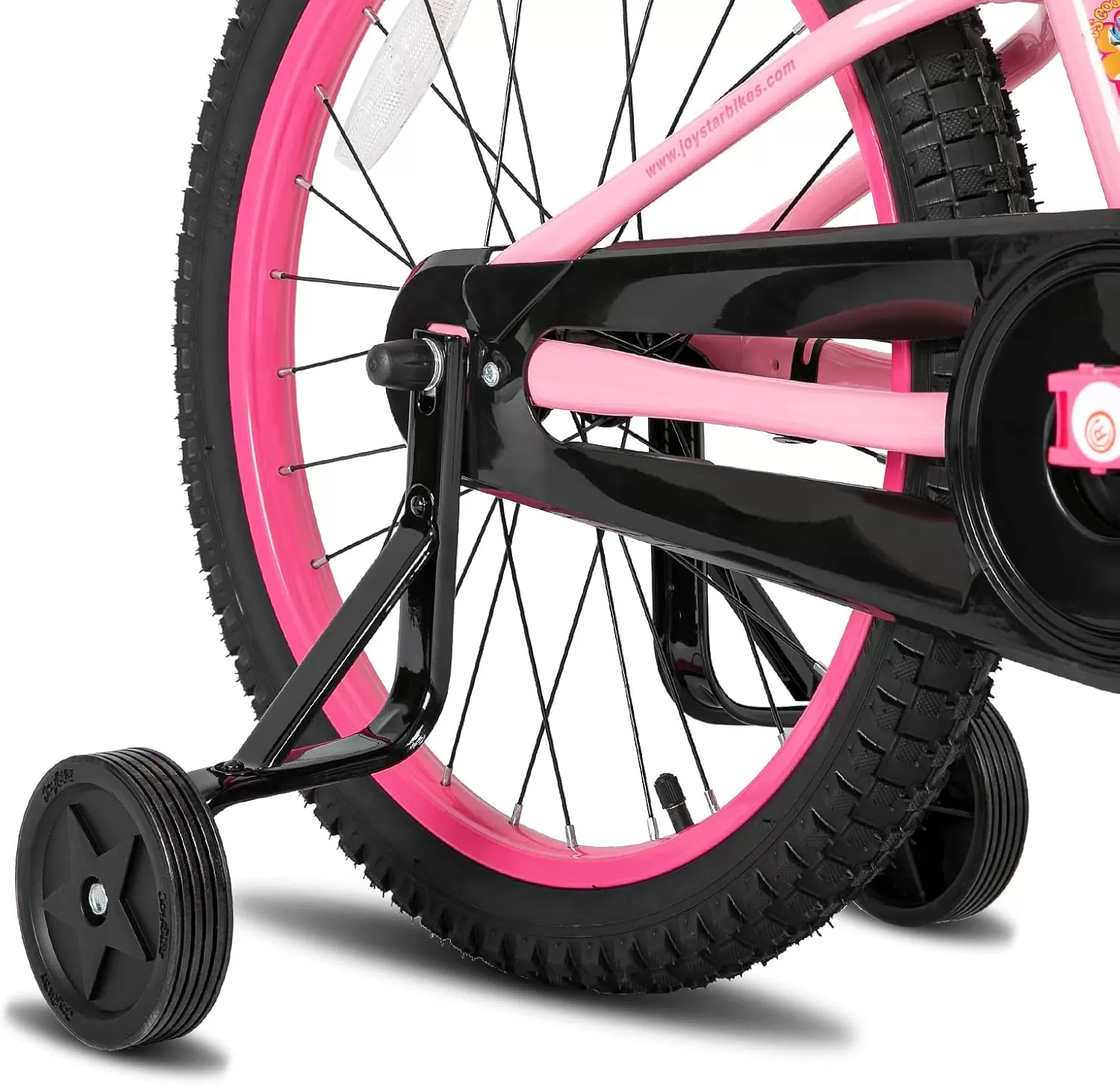 imageJOYSTAR NEO 20 Inch Kids Bike for Ages 610 Years Old Boys ampamp Girls 20 Inch Wheels Kids Mountain Bike with Training Wheels ampamp Handbrake Kids Bicycles Multiple ColorsPink