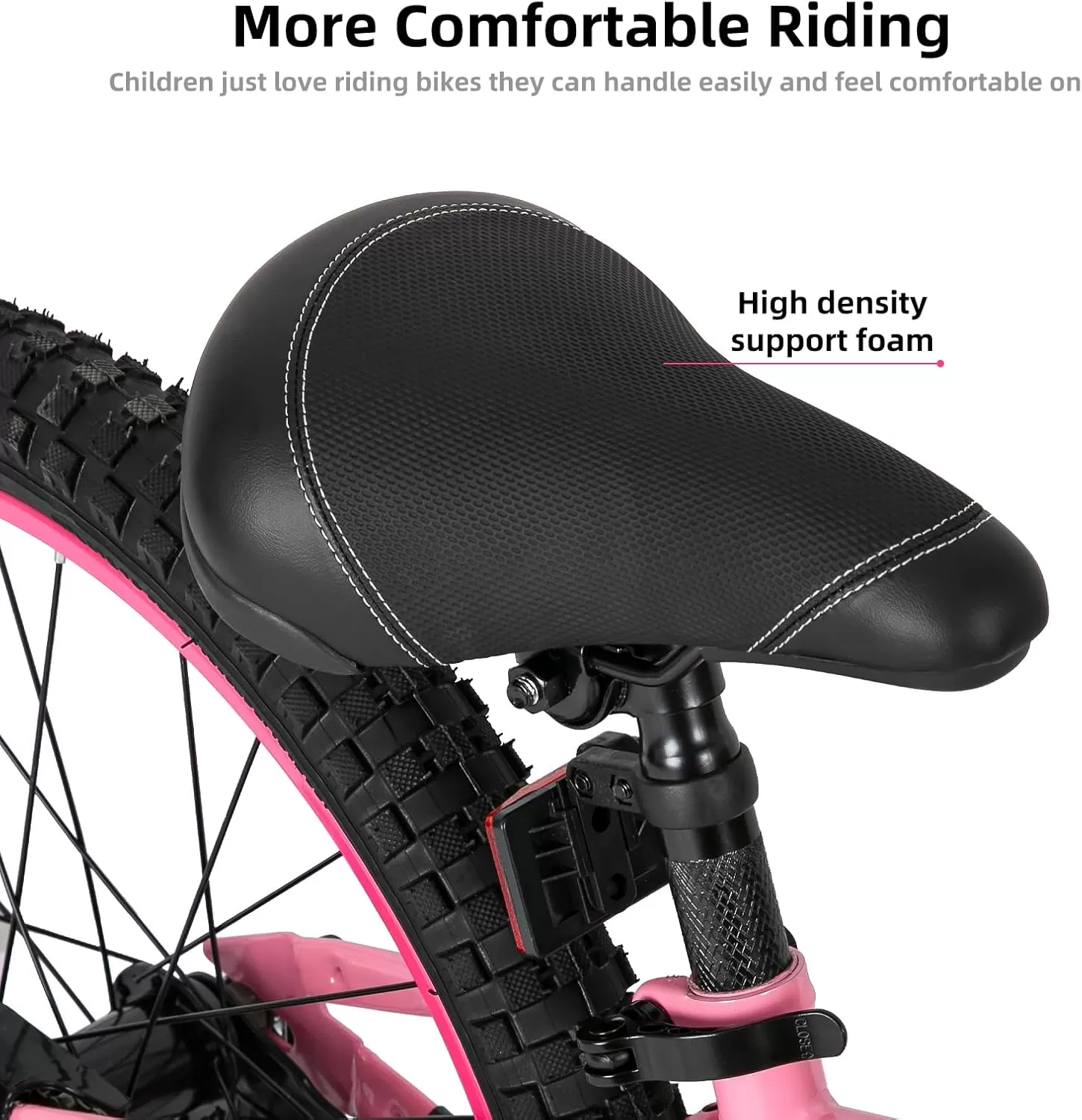 imageJOYSTAR NEO 20 Inch Kids Bike for Ages 610 Years Old Boys ampamp Girls 20 Inch Wheels Kids Mountain Bike with Training Wheels ampamp Handbrake Kids Bicycles Multiple ColorsPink