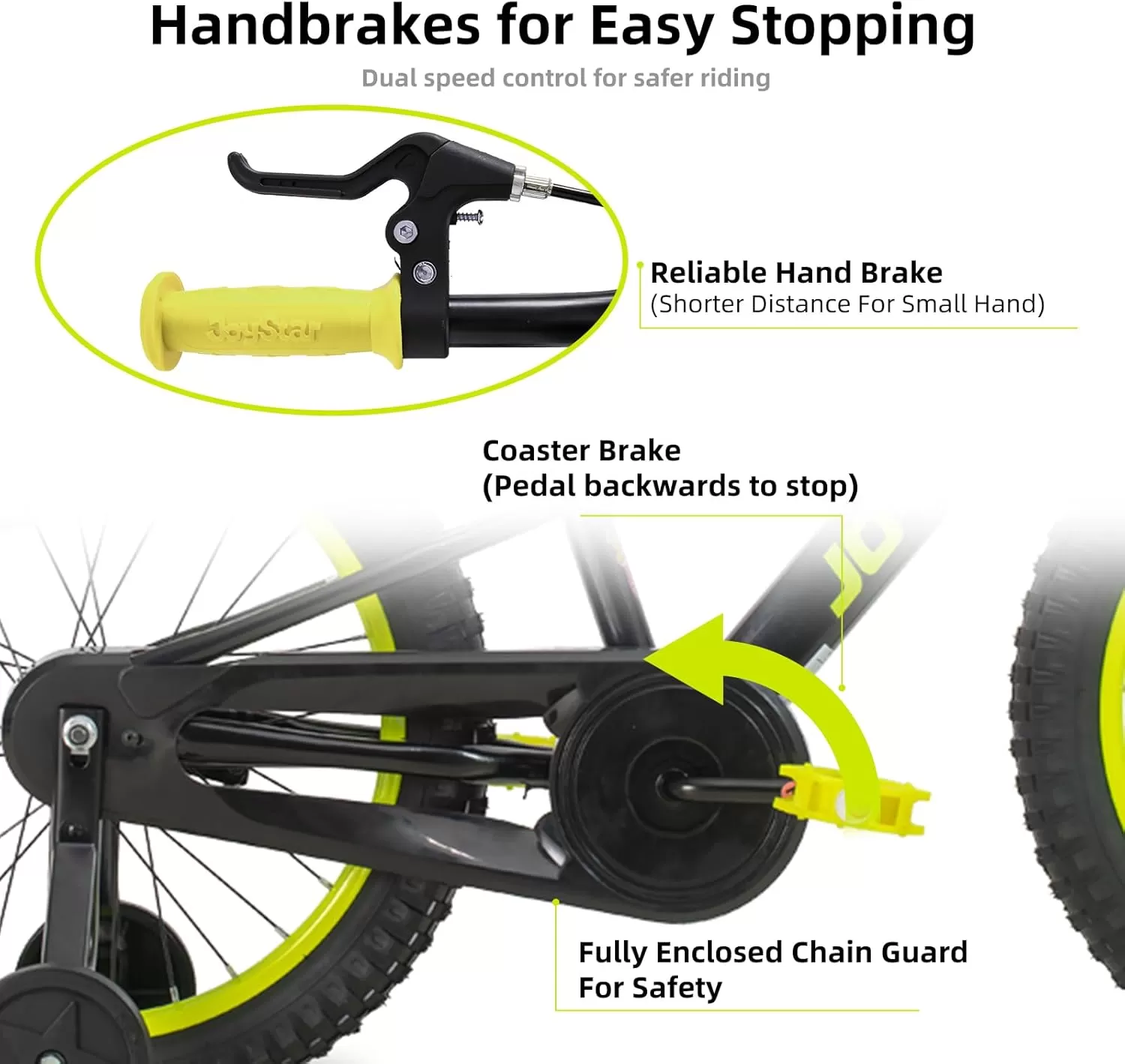 imageJOYSTAR NEO 20 Inch Kids Bike for Ages 610 Years Old Boys ampamp Girls 20 Inch Wheels Kids Mountain Bike with Training Wheels ampamp Handbrake Kids Bicycles Multiple ColorsBlack
