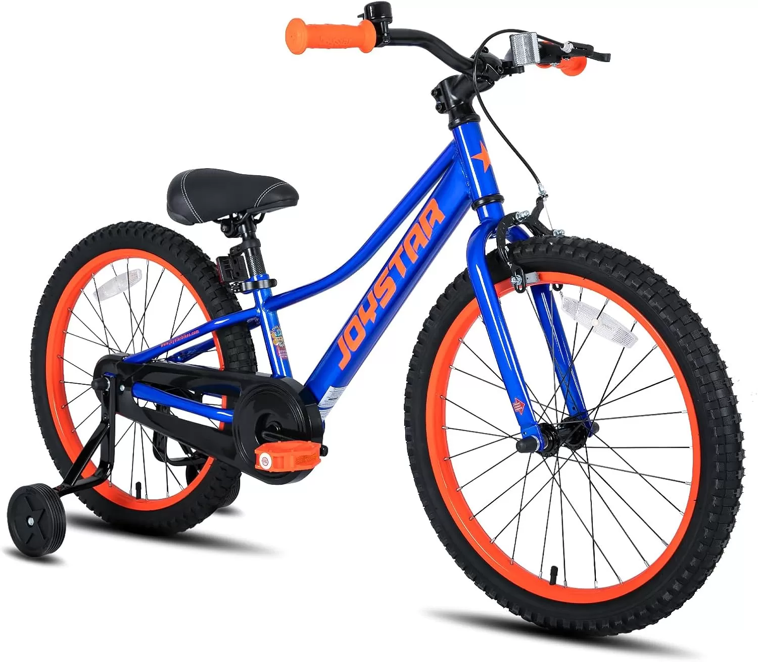 imageJOYSTAR NEO 20 Inch Kids Bike for Ages 610 Years Old Boys ampamp Girls 20 Inch Wheels Kids Mountain Bike with Training Wheels ampamp Handbrake Kids Bicycles Multiple ColorsBlue