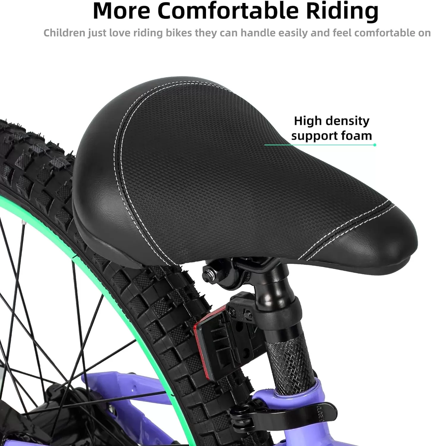 imageJOYSTAR NEO 20 Inch Kids Bike for Ages 610 Years Old Boys ampamp Girls 20 Inch Wheels Kids Mountain Bike with Training Wheels ampamp Handbrake Kids Bicycles Multiple ColorsPurple