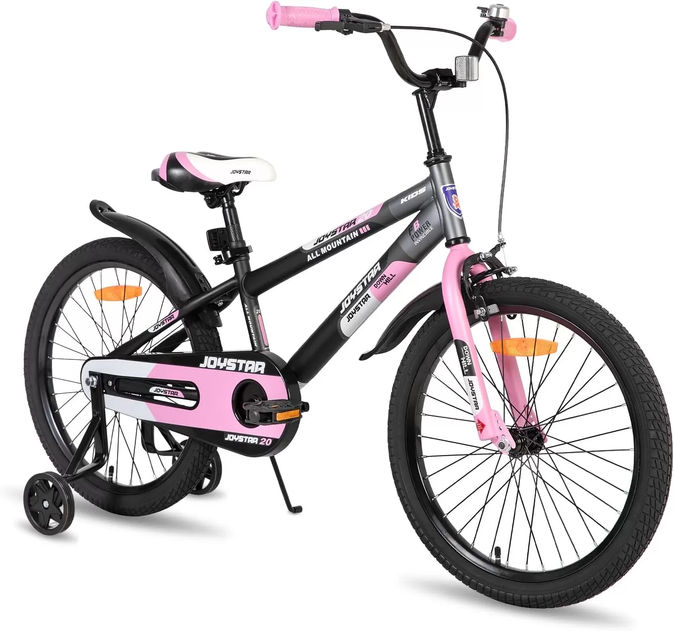 imageJOYSTAR New Berry Kids Bike for Boys and Girls Ages 312 Years Old 12 14 16 Inch Kids Bicycles with Training Wheels 20 Inch Bike with Kickstand Multiple ColorsPink