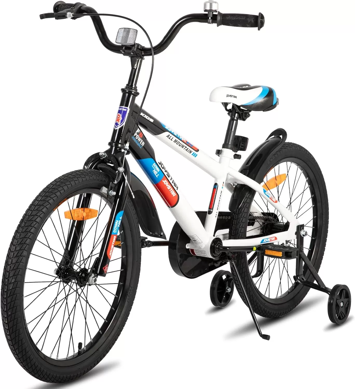 imageJOYSTAR New Berry Kids Bike for Boys and Girls Ages 312 Years Old 12 14 16 Inch Kids Bicycles with Training Wheels 20 Inch Bike with Kickstand Multiple ColorsWhite
