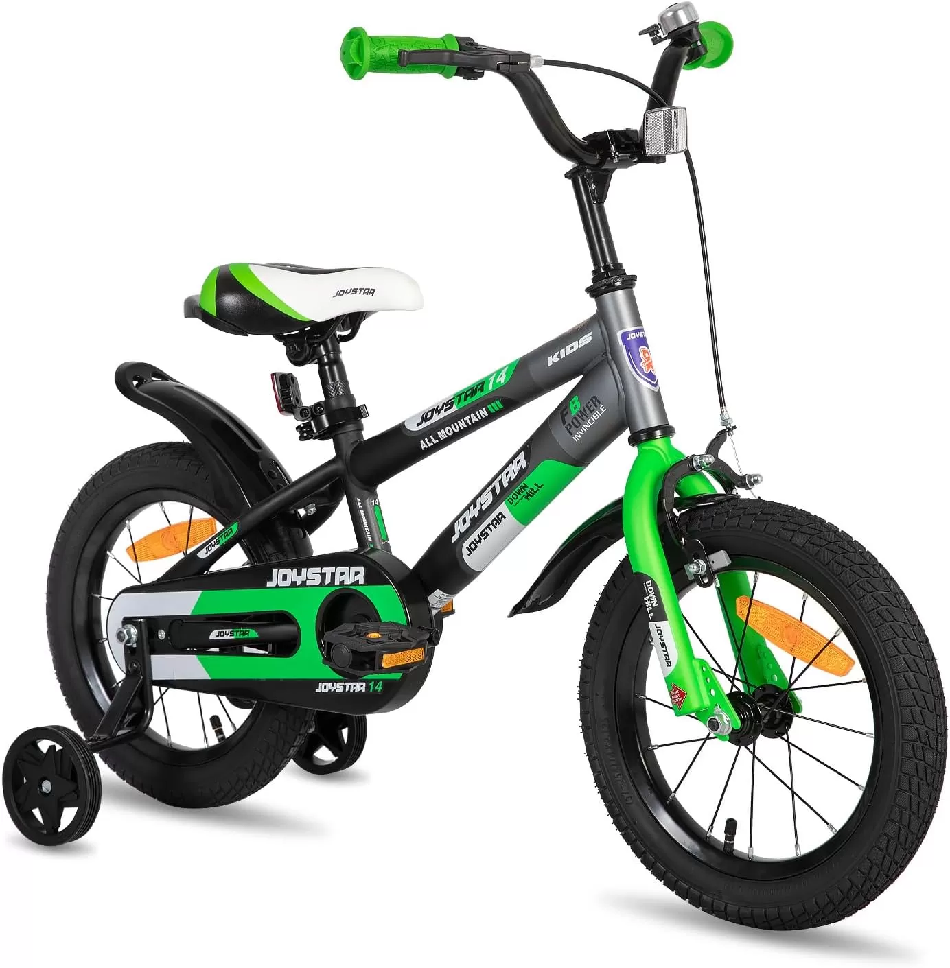 imageJOYSTAR New Berry Kids Bike for Boys and Girls Ages 312 Years Old 12 14 16 Inch Kids Bicycles with Training Wheels 20 Inch Bike with Kickstand Multiple ColorsGreen