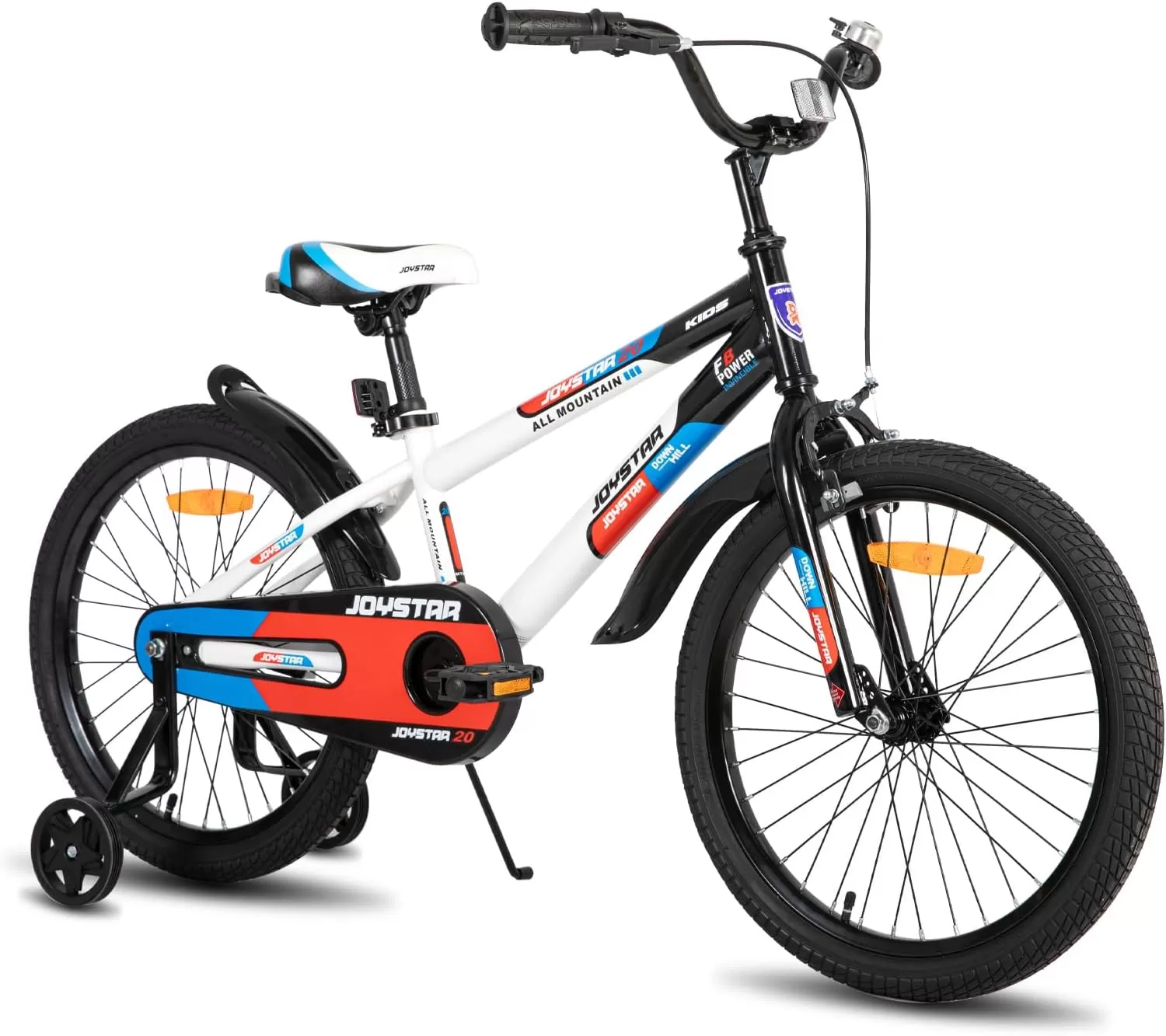 imageJOYSTAR New Berry Kids Bike for Boys and Girls Ages 312 Years Old 12 14 16 Inch Kids Bicycles with Training Wheels 20 Inch Bike with Kickstand Multiple ColorsWhite