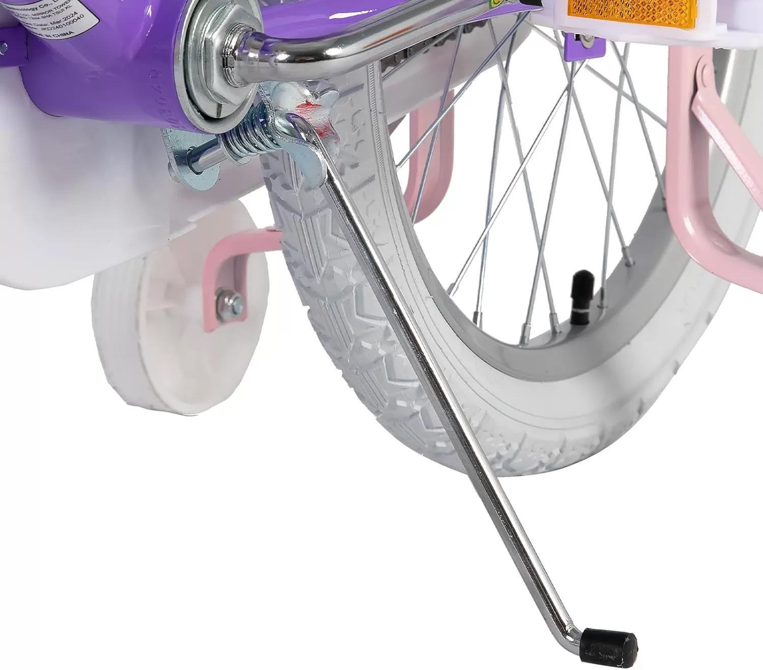 imageJOYSTAR Unicorn Kids Bike for Girls Ages 29 Years Old 12 14 16 18 Inch Kids Bike with Training Wheels Doll Seat Streamers and Basket Toddler Girls Bike Multiple ColorsPurple