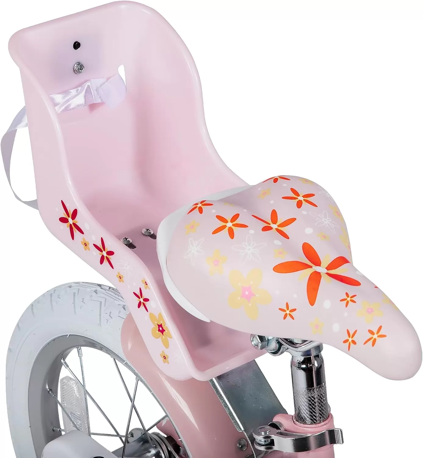 imageJOYSTAR Unicorn Kids Bike for Girls Ages 29 Years Old 12 14 16 18 Inch Kids Bike with Training Wheels Doll Seat Streamers and Basket Toddler Girls Bike Multiple ColorsPink