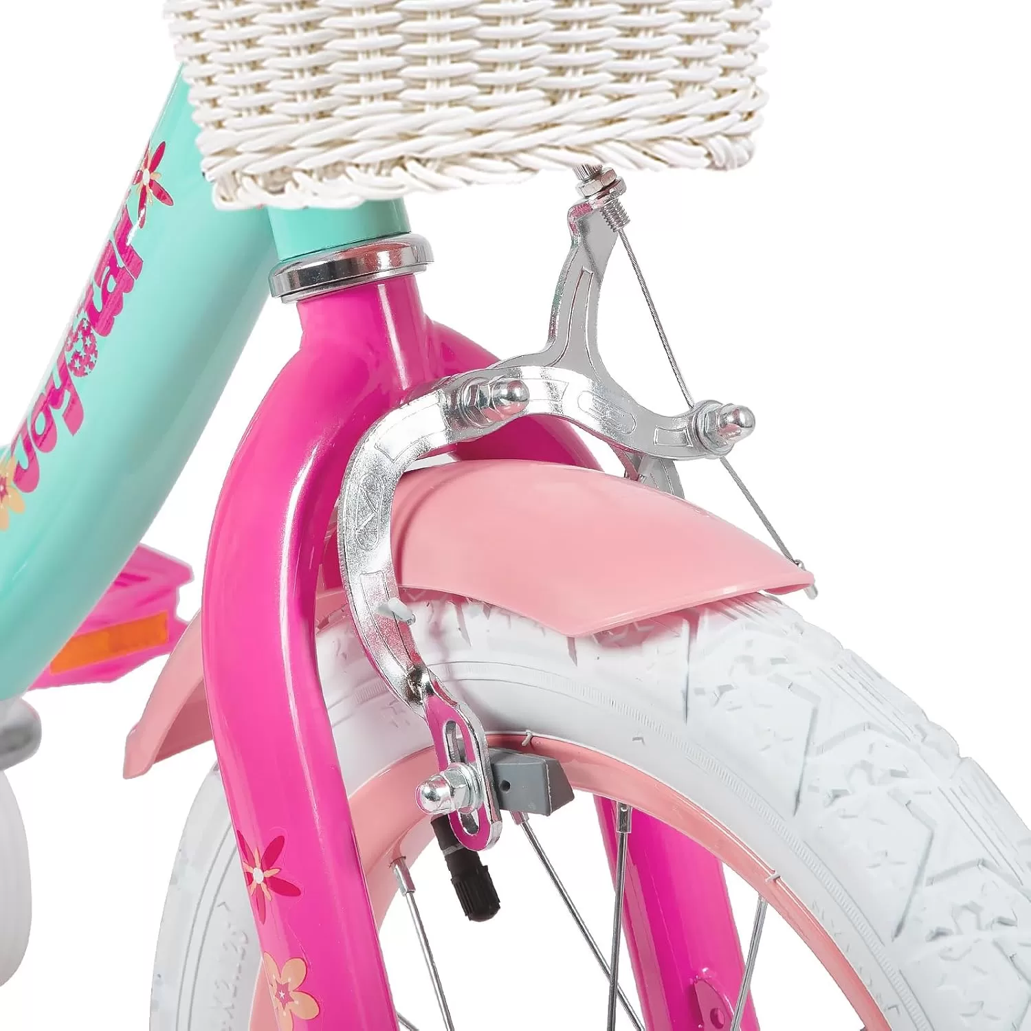 imageJOYSTAR Unicorn Kids Bike for Girls Ages 29 Years Old 12 14 16 18 Inch Kids Bike with Training Wheels Doll Seat Streamers and Basket Toddler Girls Bike Multiple ColorsGreen