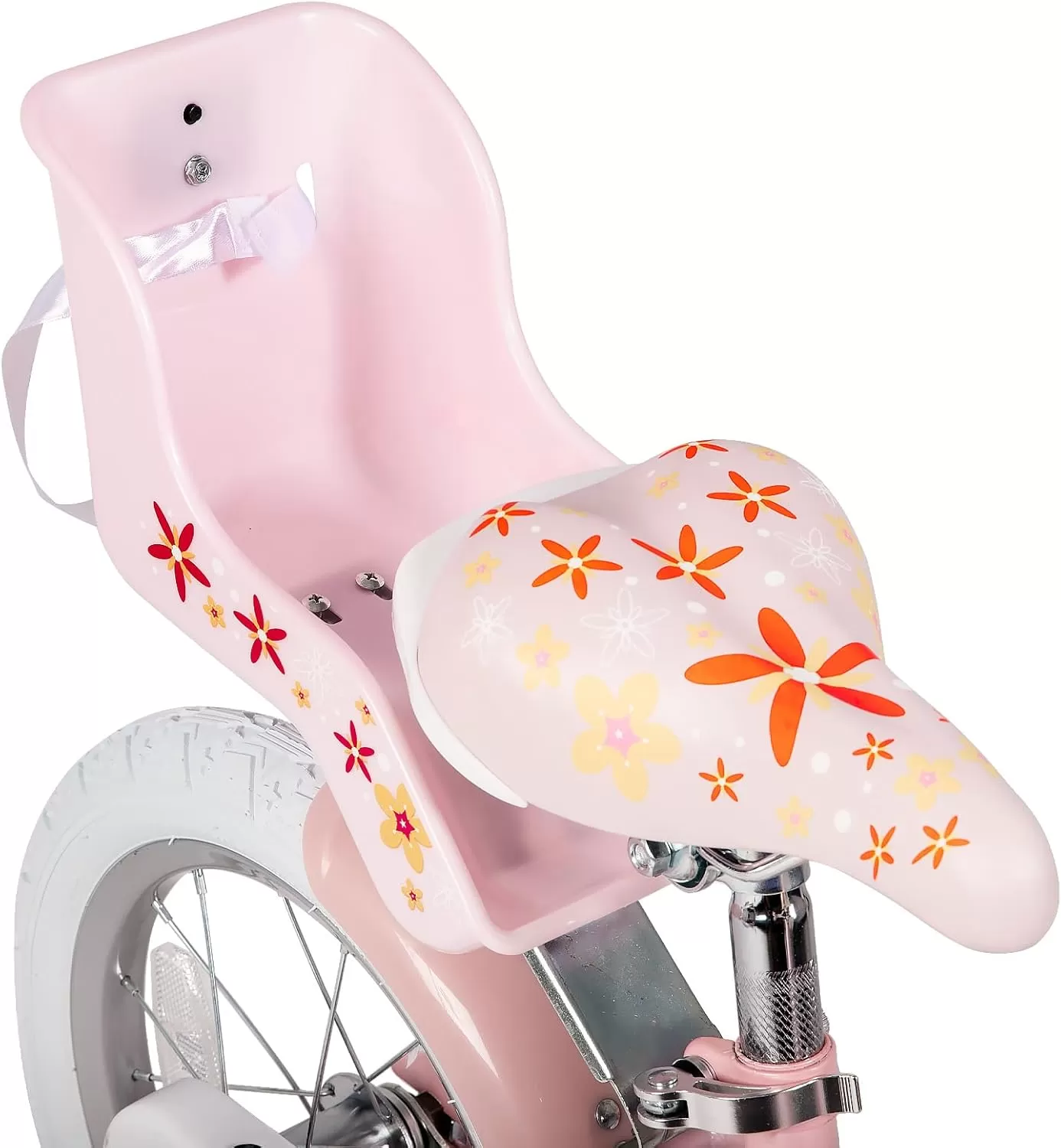 imageJOYSTAR Unicorn Kids Bike for Girls Ages 29 Years Old 12 14 16 18 Inch Kids Bike with Training Wheels Doll Seat Streamers and Basket Toddler Girls Bike Multiple ColorsPink