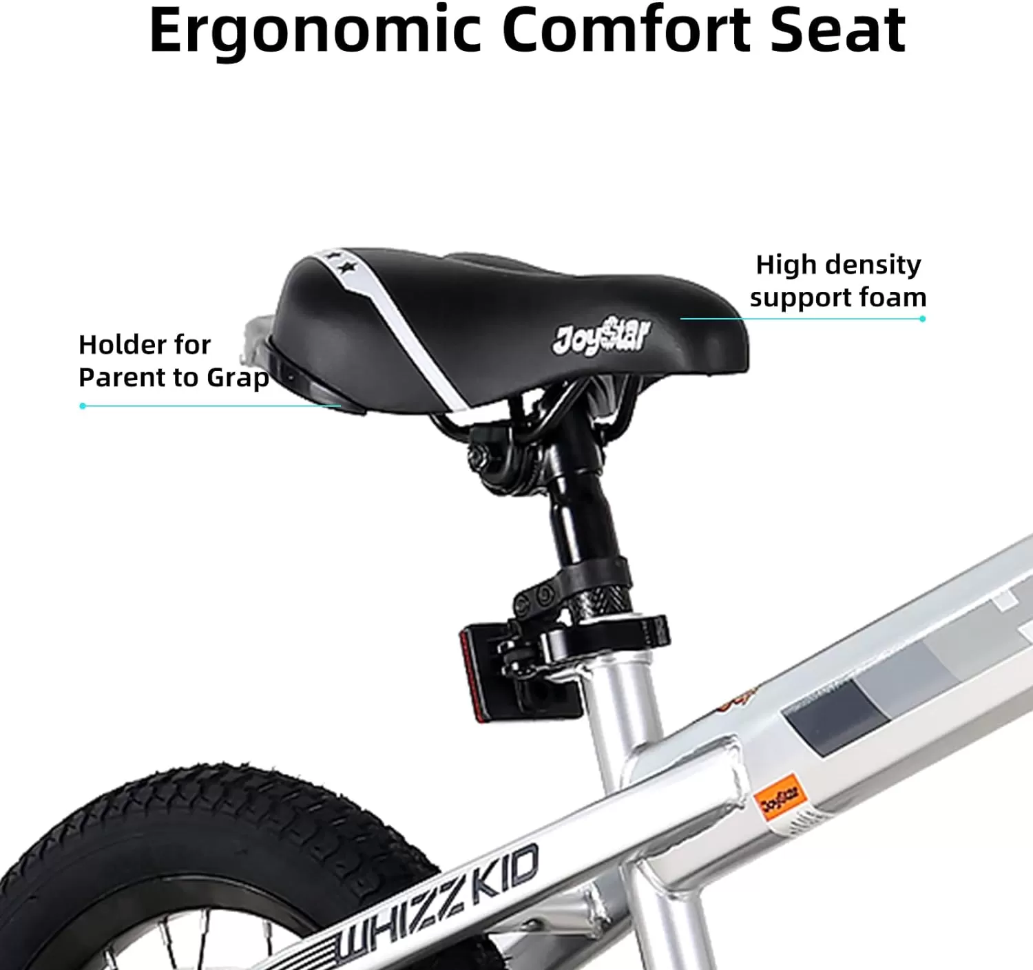 imageJOYSTAR Whizz Kids Bike 12 14 16 18 Inch Kids Bicycle for Toddler and Kids Ages 29 Years Old BMX Style Boys Bike with Training Wheels Children Bicycles Multiple ColorsSilver