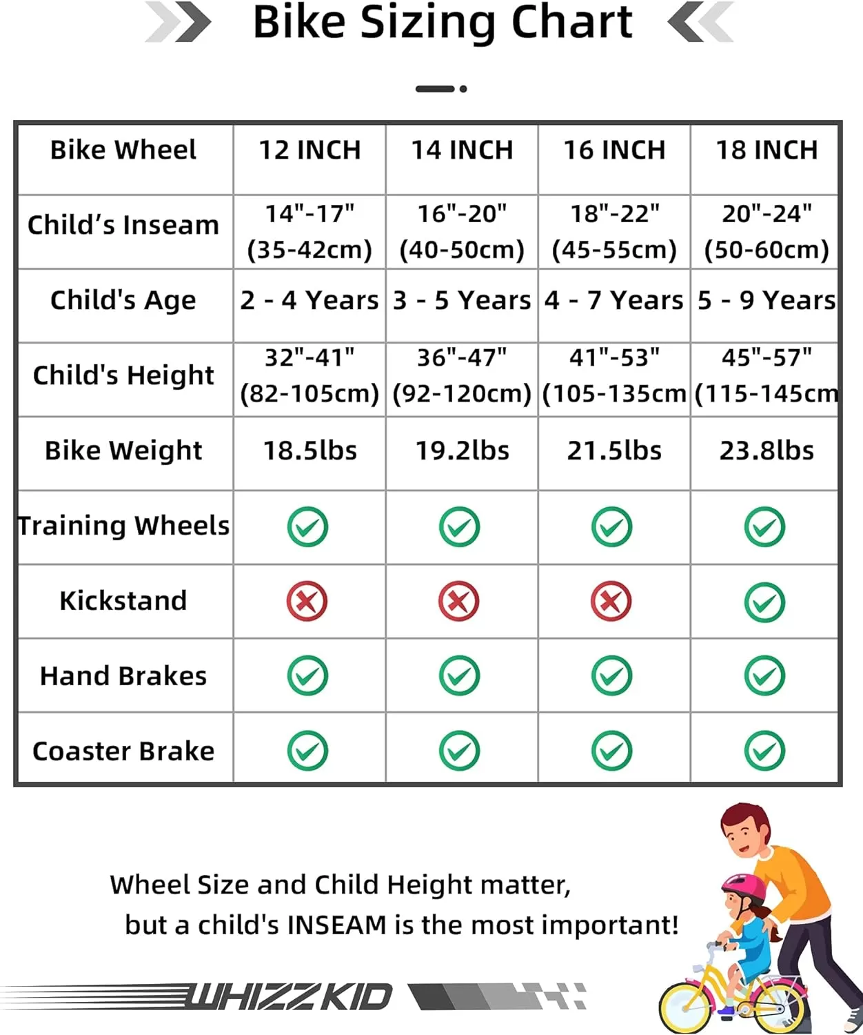 imageJOYSTAR Whizz Kids Bike 12 14 16 18 Inch Kids Bicycle for Toddler and Kids Ages 29 Years Old BMX Style Boys Bike with Training Wheels Children Bicycles Multiple ColorsSilver