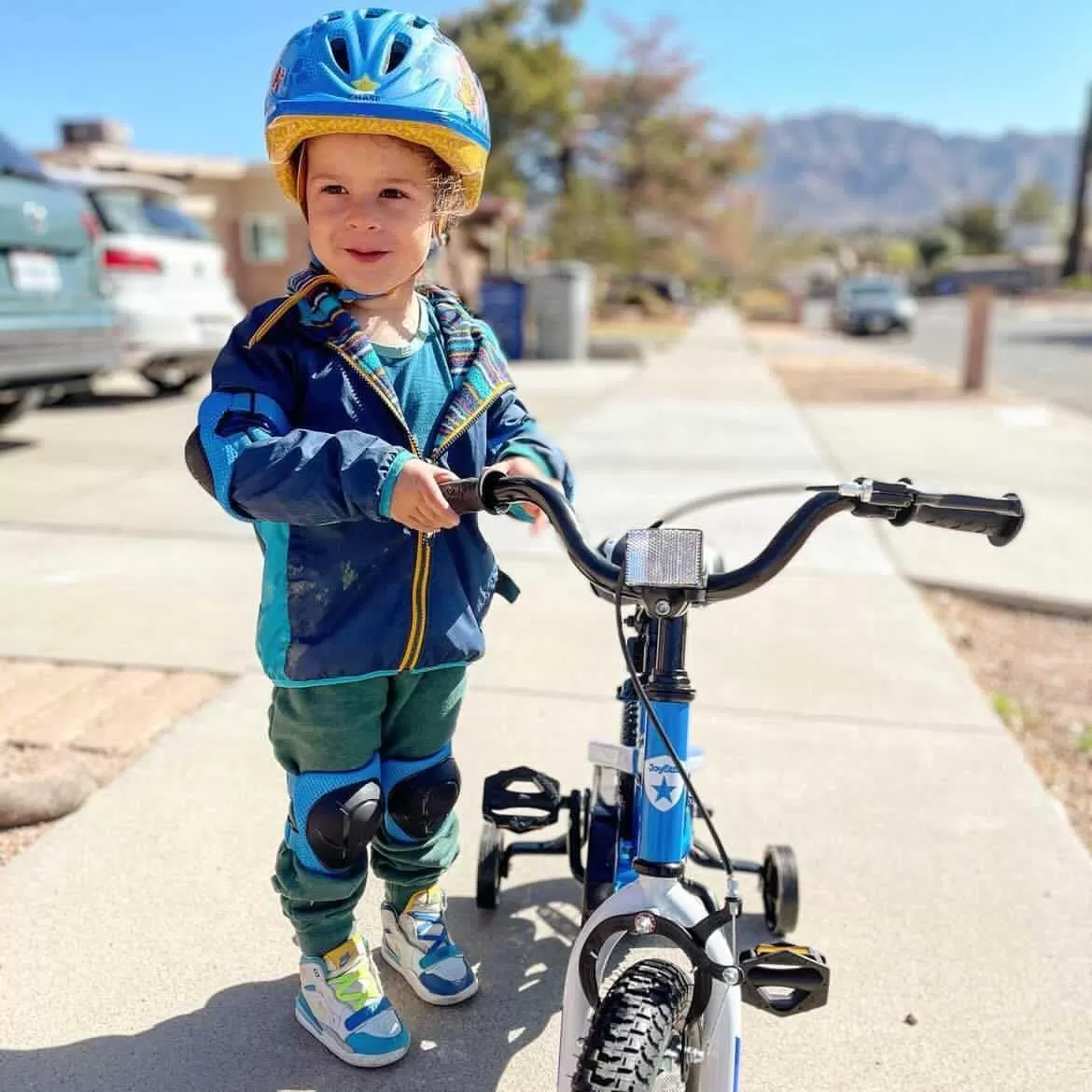 imageJOYSTAR Whizz Kids Bike 12 14 16 18 Inch Kids Bicycle for Toddler and Kids Ages 29 Years Old BMX Style Boys Bike with Training Wheels Children Bicycles Multiple ColorsBlue