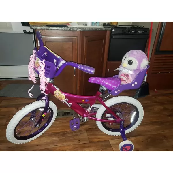imageDRBIKE Doll Bike Seat Bicycle Seat with Decorate Yourself Decals for Girls Bike Doll Carrier Fits Standard Sized Dolls and Stuffed Animals Bike Attachment Kids Bike AccessoriesPurple