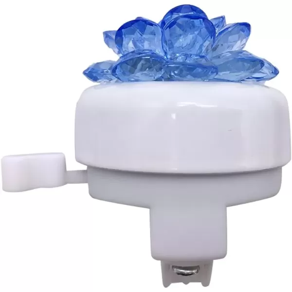 imageDRBIKE Kids Bike Bell for Girls Replacement Bicycle Handlebar Bell with Plastic Flower Cute Bike Safe Cycling Ring Horn Kids Bike AccessoriesCrystal Blue