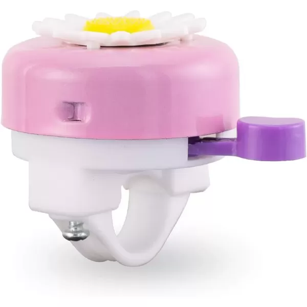 imageDRBIKE Kids Bike Bell for Girls Replacement Bicycle Handlebar Bell with Plastic Flower Cute Bike Safe Cycling Ring Horn Kids Bike AccessoriesDaisy Pink
