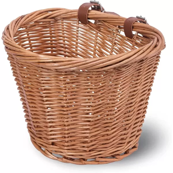 imageDRBIKE Wicker Kids Bike Basket for 1218 Inch Kids Bike Balance Bike Scooter Kids Bicycle Front Handlebar Wicker Baskets Kids Bike AccessoriesBrown Basket Fits for 1824 Inch Bike