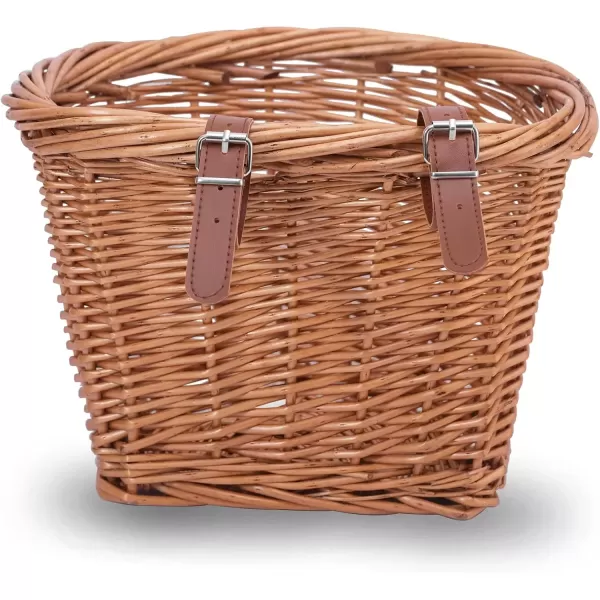 imageDRBIKE Wicker Kids Bike Basket for 1218 Inch Kids Bike Balance Bike Scooter Kids Bicycle Front Handlebar Wicker Baskets Kids Bike AccessoriesBrown Basket Fits for 1824 Inch Bike