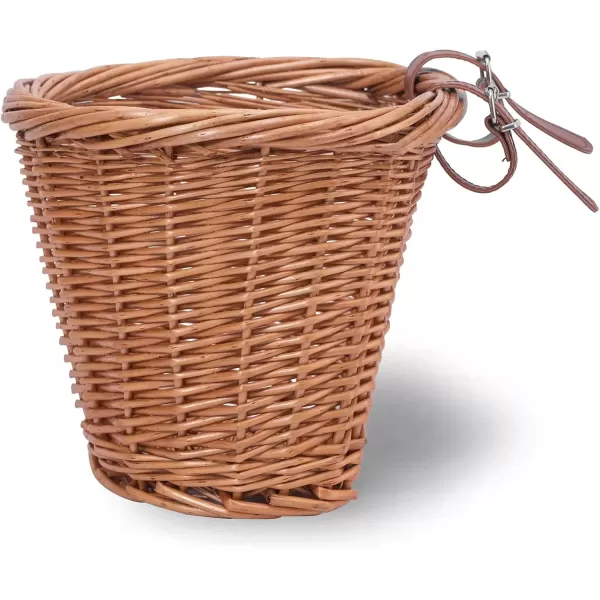 imageDRBIKE Wicker Kids Bike Basket for 1218 Inch Kids Bike Balance Bike Scooter Kids Bicycle Front Handlebar Wicker Baskets Kids Bike AccessoriesBrown Basket Fits for 1824 Inch Bike