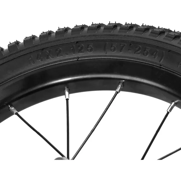 imageJOYSTAR 12 14 16 18 Inch Kids Bike Front Wheels Replacement with Solid Air Rubber Tire and Inner Tube Bicycle Bike Wheels Dont Fit with Huffy Bike Black ampamp WhiteBlack 14 Inch