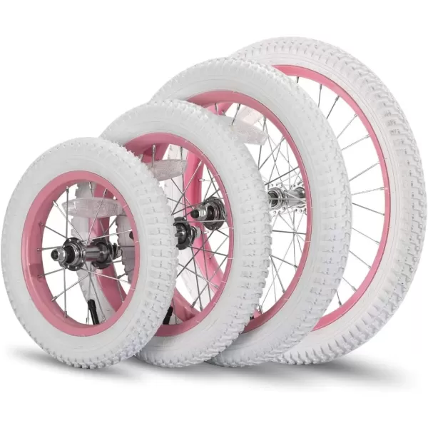 imageJOYSTAR 12 14 16 18 Inch Kids Bike Front Wheels Replacement with Solid Air Rubber Tire and Inner Tube Bicycle Bike Wheels Dont Fit with Huffy Bike Black ampamp WhiteWhite 18 Inch