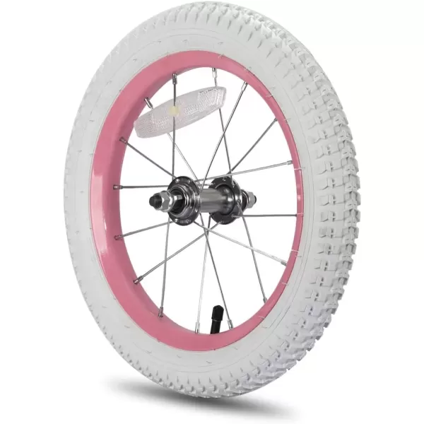 imageJOYSTAR 12 14 16 18 Inch Kids Bike Front Wheels Replacement with Solid Air Rubber Tire and Inner Tube Bicycle Bike Wheels Dont Fit with Huffy Bike Black ampamp WhiteWhite 14 Inch