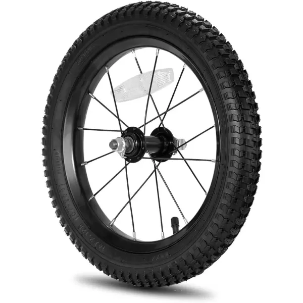 imageJOYSTAR 12 14 16 18 Inch Kids Bike Front Wheels Replacement with Solid Air Rubber Tire and Inner Tube Bicycle Bike Wheels Dont Fit with Huffy Bike Black ampamp WhiteBlack 14 Inch