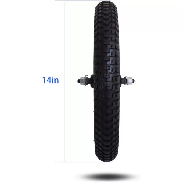 imageJOYSTAR 12 14 16 18 Inch Kids Bike Front Wheels Replacement with Solid Air Rubber Tire and Inner Tube Bicycle Bike Wheels Dont Fit with Huffy Bike Black ampamp WhiteBlack 14 Inch