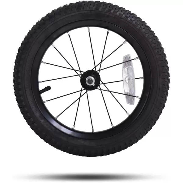 imageJOYSTAR 12 14 16 18 Inch Kids Bike Front Wheels Replacement with Solid Air Rubber Tire and Inner Tube Bicycle Bike Wheels Dont Fit with Huffy Bike Black ampamp WhiteBlack 14 Inch