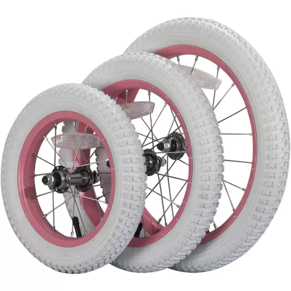 imageJOYSTAR 12 14 16 18 Inch Kids Bike Front Wheels Replacement with Solid Air Rubber Tire and Inner Tube Bicycle Bike Wheels Dont Fit with Huffy Bike Black ampamp WhiteWhite 14 Inch