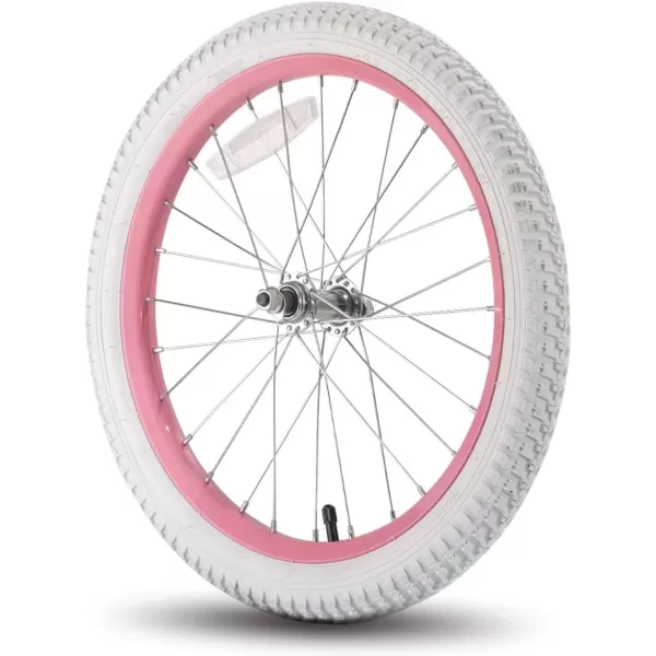 imageJOYSTAR 12 14 16 18 Inch Kids Bike Front Wheels Replacement with Solid Air Rubber Tire and Inner Tube Bicycle Bike Wheels Dont Fit with Huffy Bike Black ampamp WhiteWhite 18 Inch