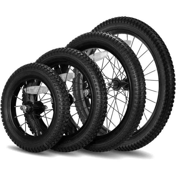 imageJOYSTAR 12 14 16 18 Inch Kids Bike Front Wheels Replacement with Solid Air Rubber Tire and Inner Tube Bicycle Bike Wheels Dont Fit with Huffy Bike Black ampamp WhiteBlack 14 Inch
