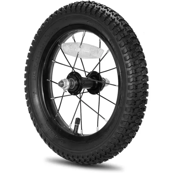 imageJOYSTAR 12 14 16 18 Inch Kids Bike Front Wheels Replacement with Solid Air Rubber Tire and Inner Tube Bicycle Bike Wheels Dont Fit with Huffy Bike Black ampamp WhiteBlack 12 Inch