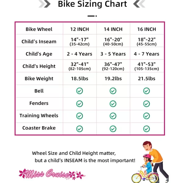 imageJOYSTAR 12 14 16 Inch Kids Cruiser Bike for Ages 27 Years Old Girls ampamp Boys Kids Bike with Training Wheels ampamp Coaster Brake Kids Cruiser Bicycles for ChildrenPink