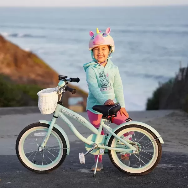 imageJOYSTAR 12 14 16 Inch Kids Cruiser Bike for Ages 27 Years Old Girls ampamp Boys Kids Bike with Training Wheels ampamp Coaster Brake Kids Cruiser Bicycles for ChildrenGreen