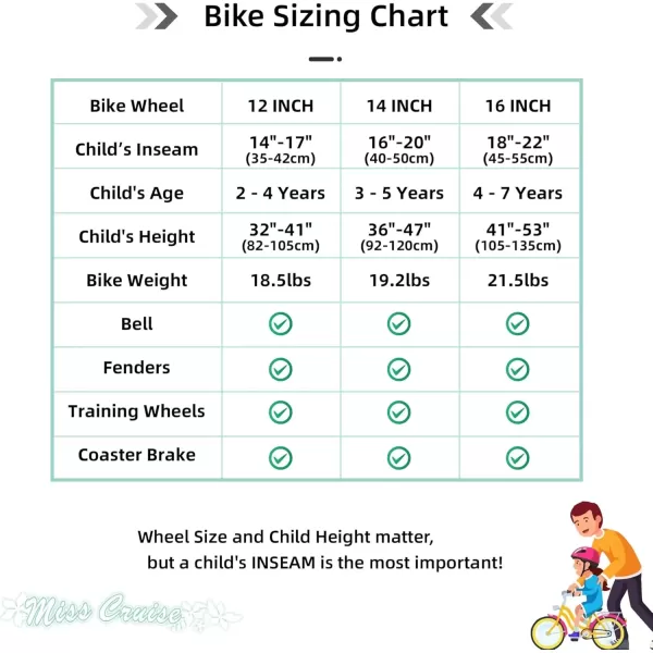 imageJOYSTAR 12 14 16 Inch Kids Cruiser Bike for Ages 27 Years Old Girls ampamp Boys Kids Bike with Training Wheels ampamp Coaster Brake Kids Cruiser Bicycles for ChildrenGreen