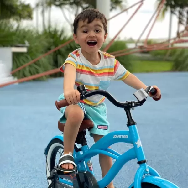 imageJOYSTAR 12 14 16 Inch Kids Cruiser Bike for Ages 27 Years Old Girls ampamp Boys Kids Bike with Training Wheels ampamp Coaster Brake Kids Cruiser Bicycles for ChildrenBlue