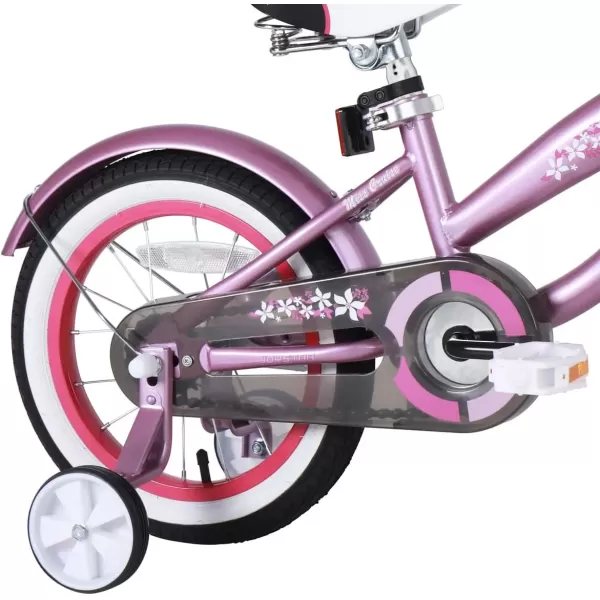 imageJOYSTAR 12 14 16 Inch Kids Cruiser Bike for Ages 27 Years Old Girls ampamp Boys Kids Bike with Training Wheels ampamp Coaster Brake Kids Cruiser Bicycles for ChildrenPink