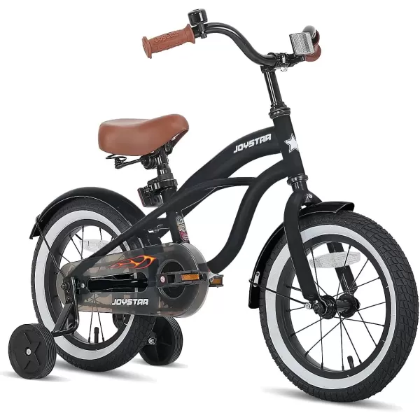 imageJOYSTAR 12 14 16 Inch Kids Cruiser Bike for Ages 27 Years Old Girls ampamp Boys Kids Bike with Training Wheels ampamp Coaster Brake Kids Cruiser Bicycles for ChildrenBlack