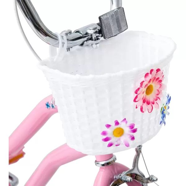 imageJOYSTAR 20 Inch Girls Bike with Training Wheels Banana Seat Bike for Girls Ages 712 Years Old Kids Girls Bicycle with Front Handbrake and Coaster Brakes Kickstand IncludedPink
