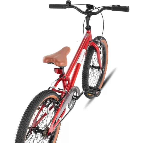 imageJOYSTAR 20 Inch Kids Bike for Age 710 Years 20 Inch Freestyle BMX Bike for Kids and Beginner Level Rider Kids BicycleRed