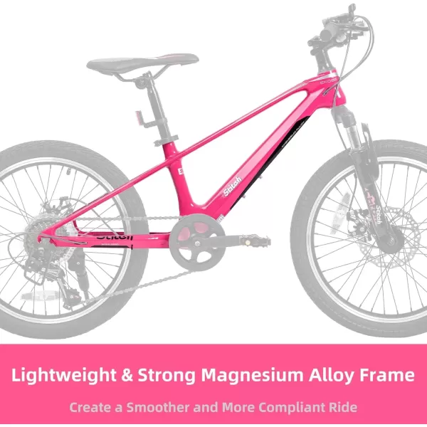 imageJOYSTAR 20 Inch Kids Bike for Ages 712 Year Old Boys Girls Magnesium Alloy Kids Mountain Bicycle with Shimano 7Speed ampamp Dual Disc Brake Muliple ColorsPink