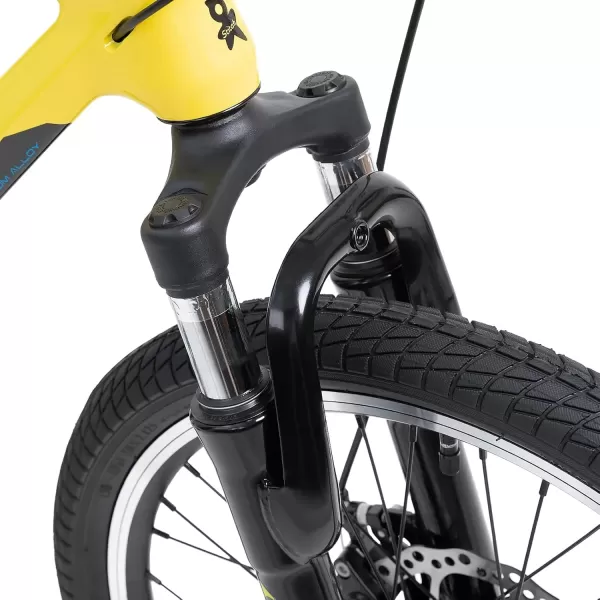 imageJOYSTAR 20 Inch Kids Bike for Ages 712 Year Old Boys Girls Magnesium Alloy Kids Mountain Bicycle with Shimano 7Speed ampamp Dual Disc Brake Muliple ColorsYellow