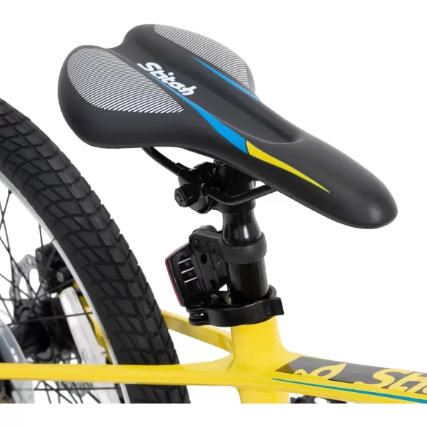 imageJOYSTAR 20 Inch Kids Bike for Ages 712 Year Old Boys Girls Magnesium Alloy Kids Mountain Bicycle with Shimano 7Speed ampamp Dual Disc Brake Muliple ColorsYellow